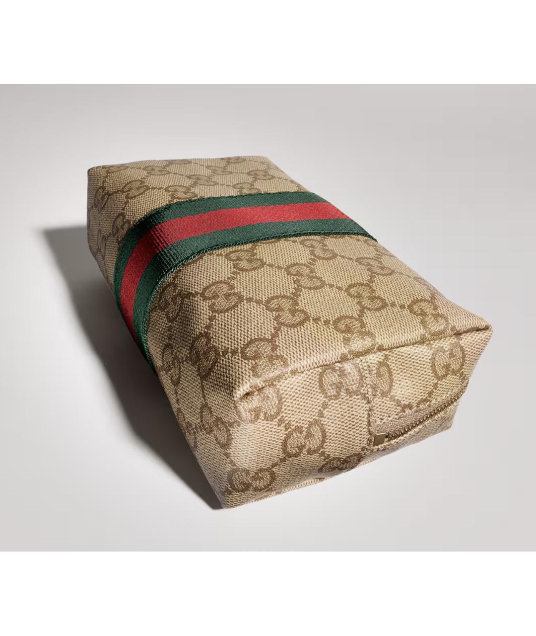 GUCCI Коричневая косметичка, фото 4