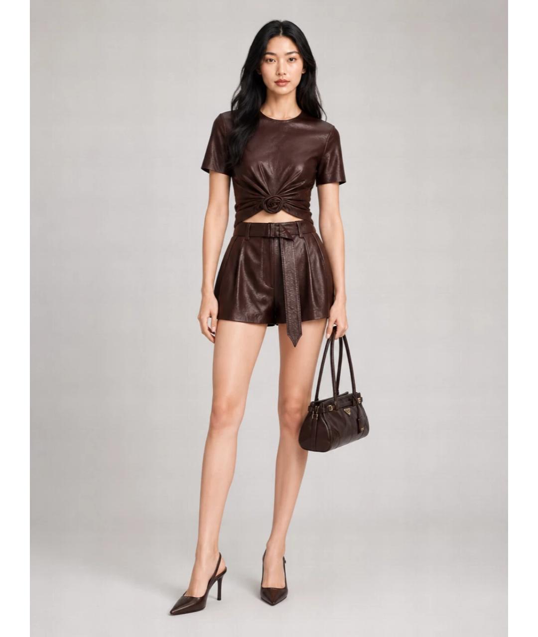 PRADA Коричневые кожаные туфли, фото 3