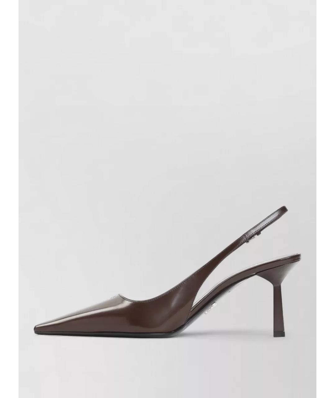 PRADA Коричневые кожаные туфли, фото 4