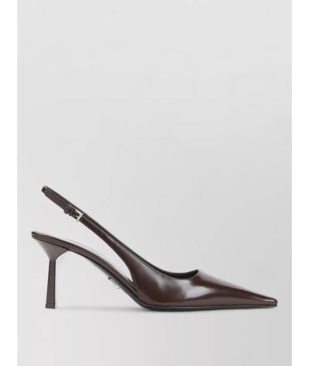 PRADA Коричневые кожаные туфли, фото 6