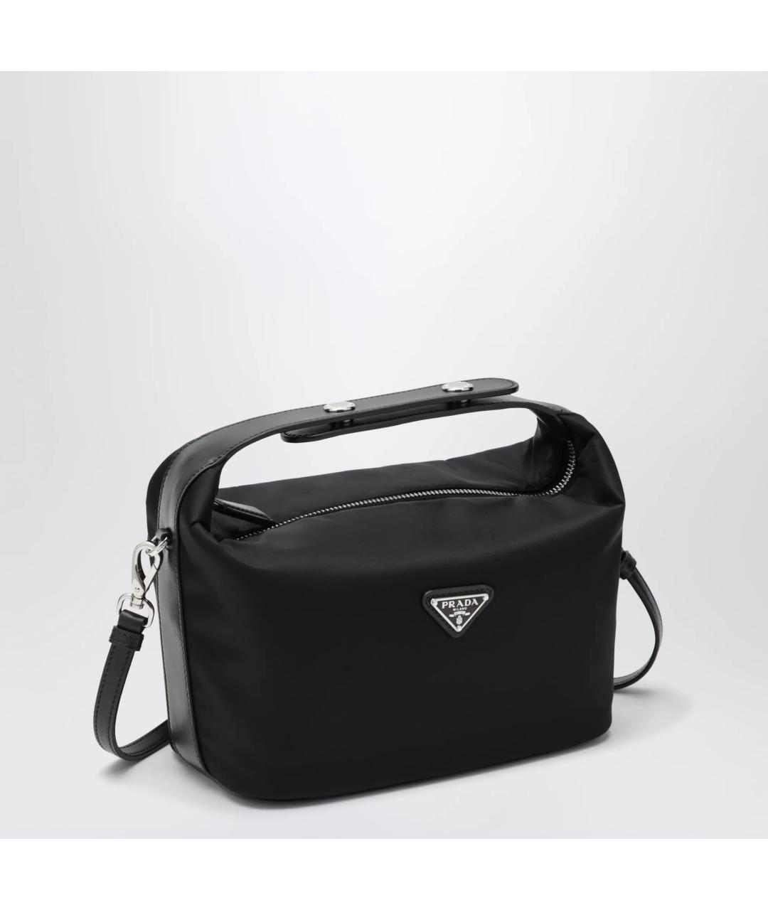 PRADA Черная синтетическая сумка с короткими ручками, фото 3