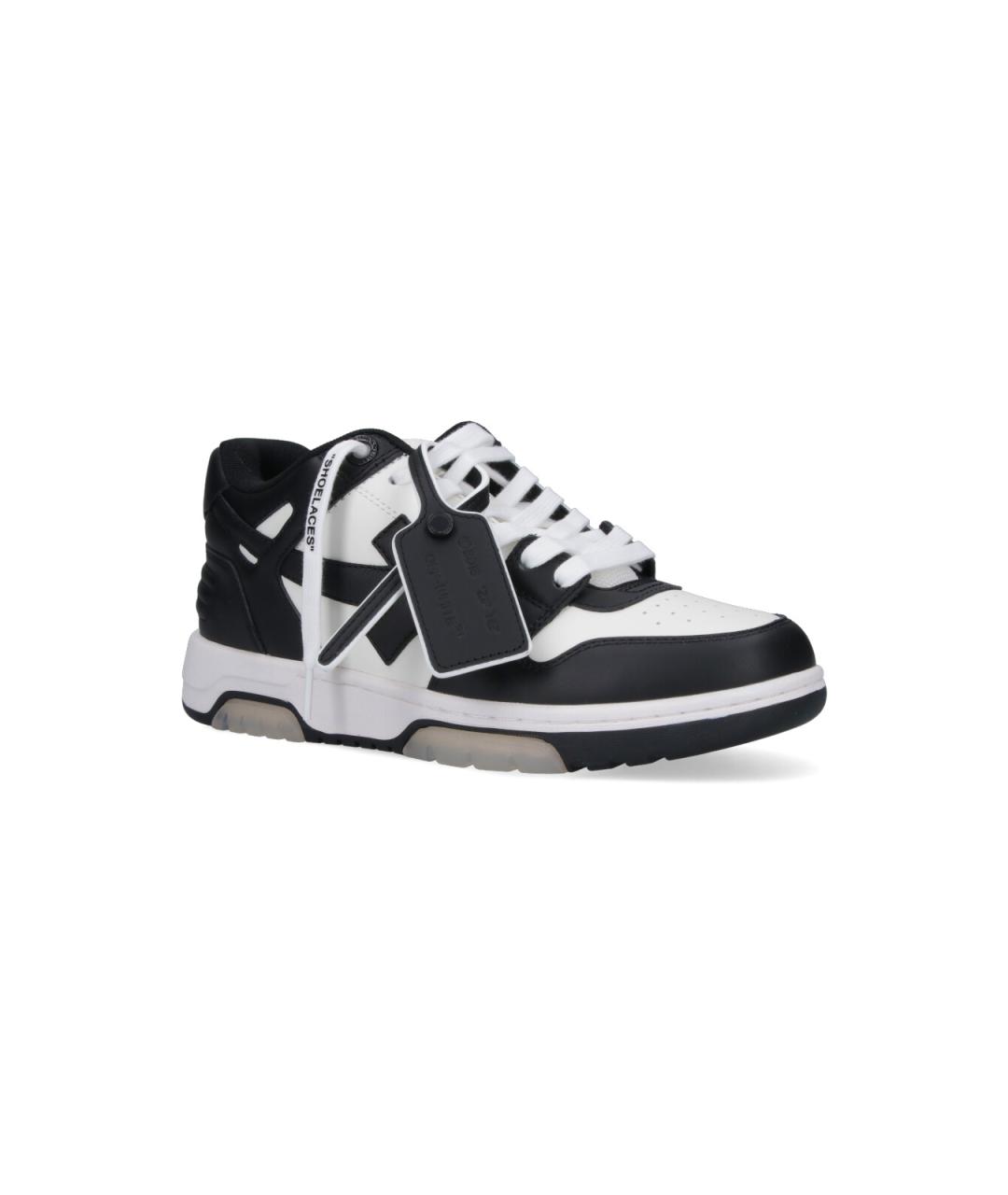 OFF-WHITE Белые кожаные низкие кроссовки / кеды, фото 2