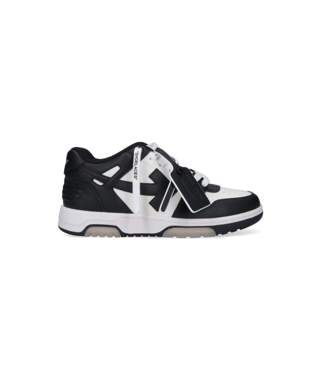 OFF-WHITE Белые кожаные низкие кроссовки / кеды, фото 1