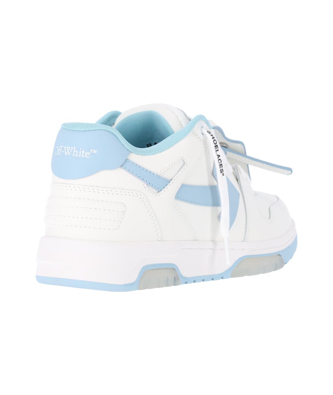 OFF-WHITE Белые кожаные низкие кроссовки / кеды, фото 4
