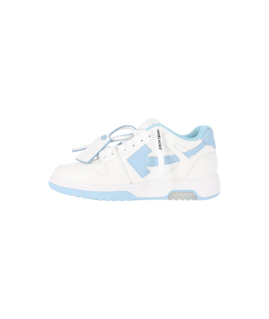 OFF-WHITE Белые кожаные низкие кроссовки / кеды, фото 3