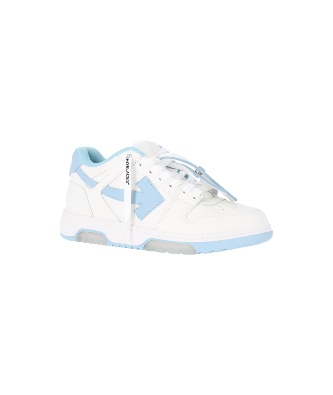 OFF-WHITE Белые кожаные низкие кроссовки / кеды, фото 2