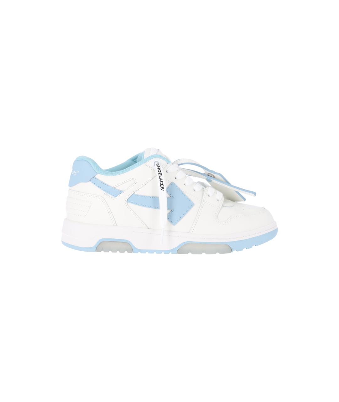 OFF-WHITE Белые кожаные низкие кроссовки / кеды, фото 1
