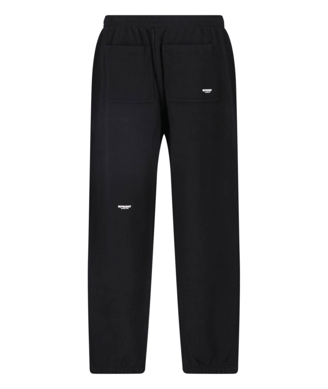 REPRESENT Черные хлопковые повседневные брюки, фото 2