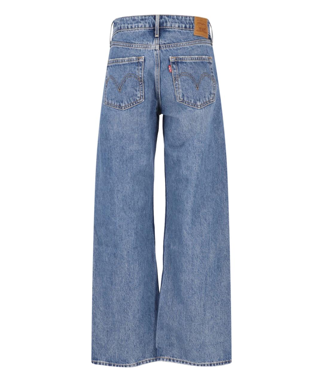 LEVI'S Синие хлопковые прямые джинсы, фото 2