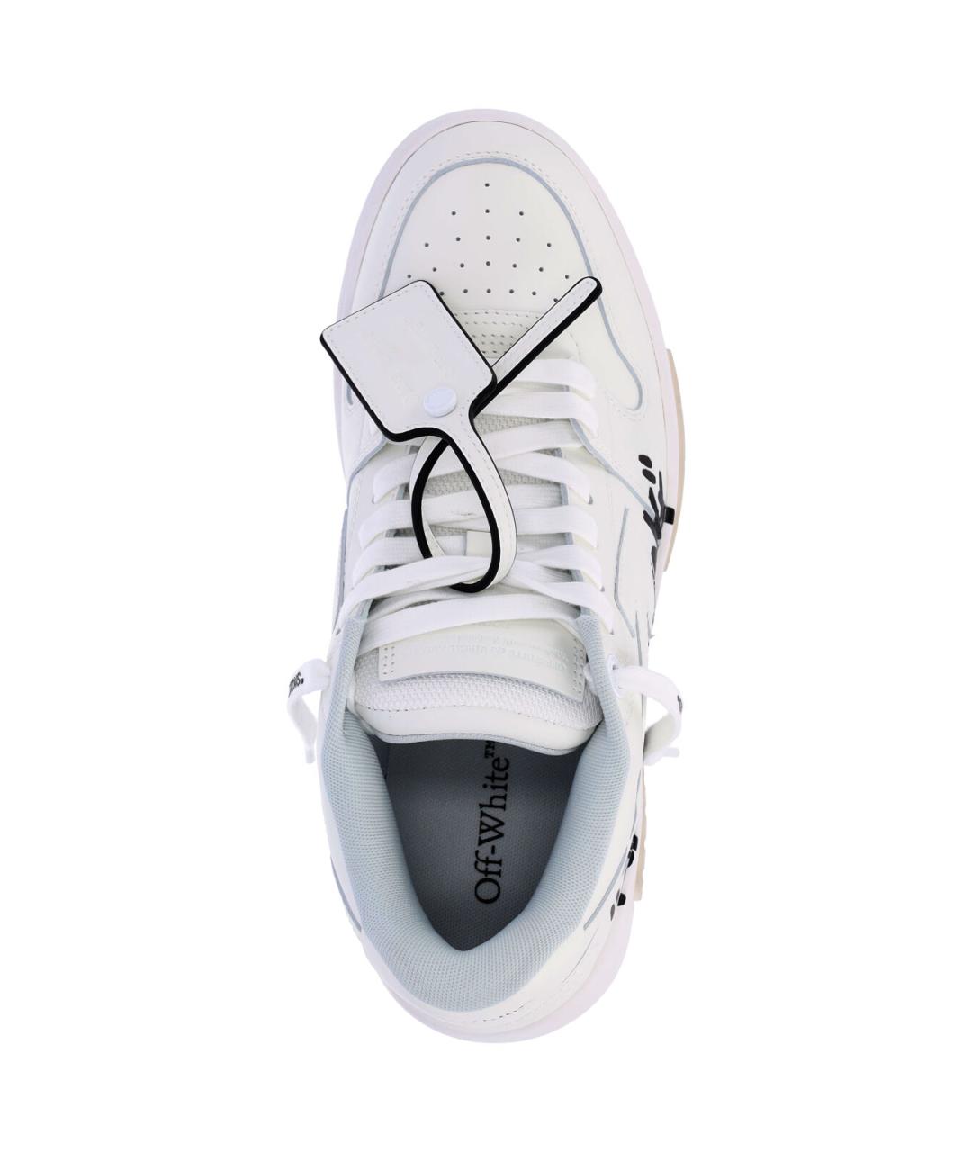 OFF-WHITE Белые кожаные низкие кроссовки / кеды, фото 5