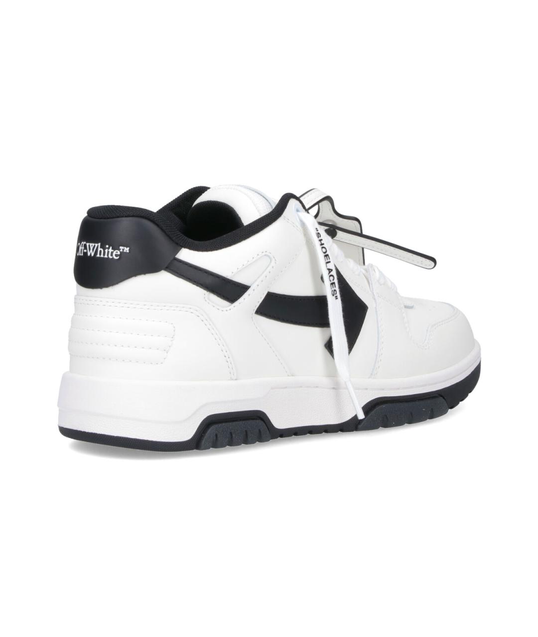 OFF-WHITE Белые кожаные низкие кроссовки / кеды, фото 4