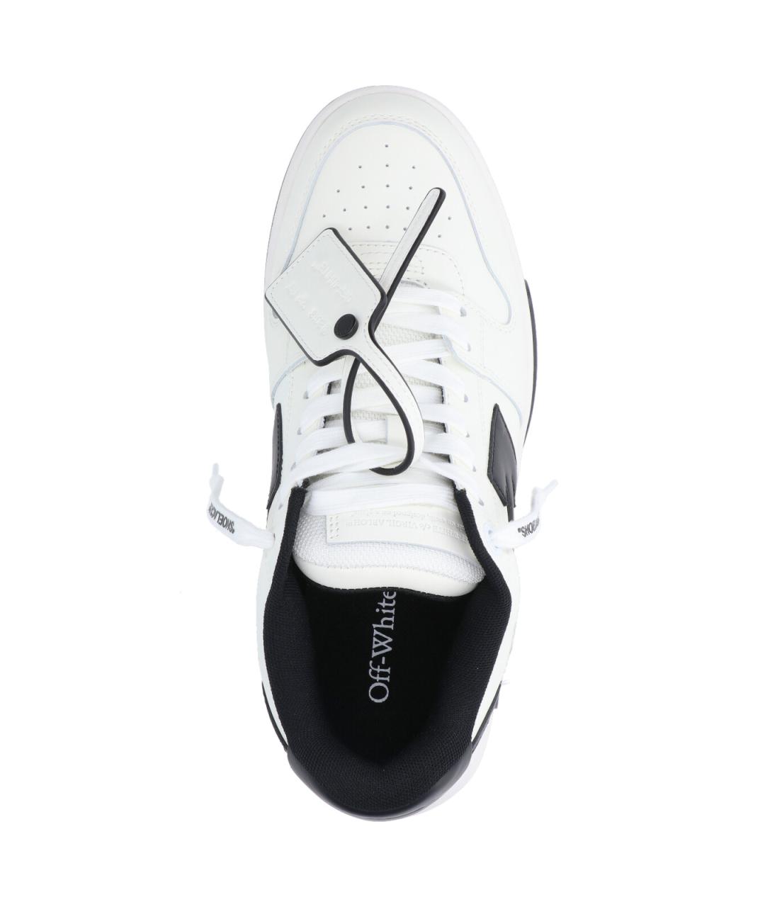 OFF-WHITE Белые кожаные низкие кроссовки / кеды, фото 5