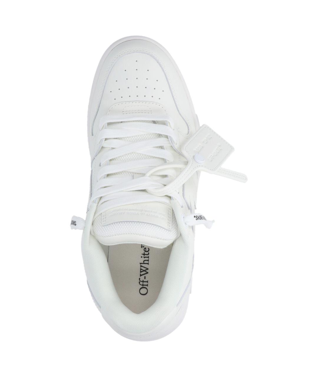 OFF-WHITE Белые кожаные низкие кроссовки / кеды, фото 5