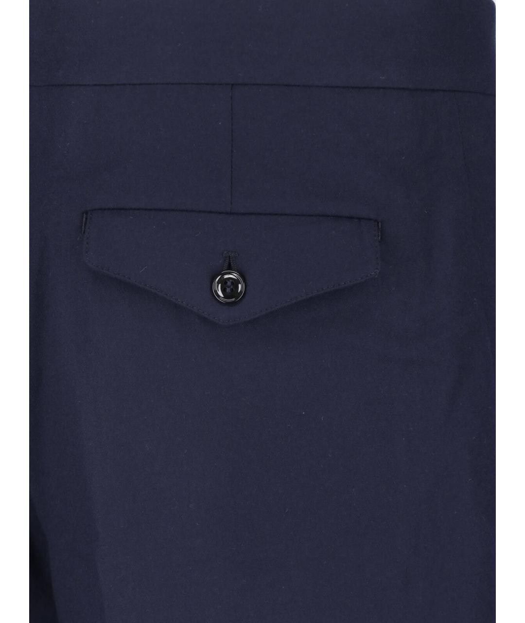 GIORGIO ARMANI Синие шерстяные повседневные брюки, фото 4