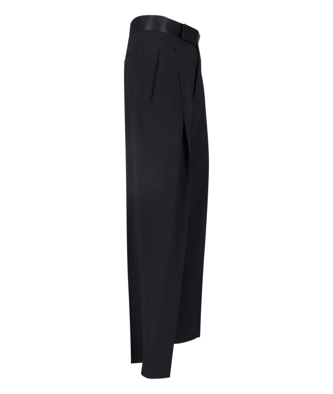 GIORGIO ARMANI Черные шерстяные повседневные брюки, фото 3