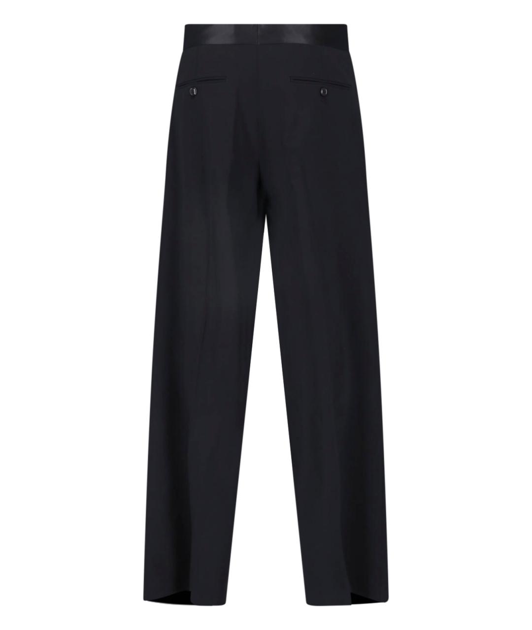GIORGIO ARMANI Черные шерстяные повседневные брюки, фото 2