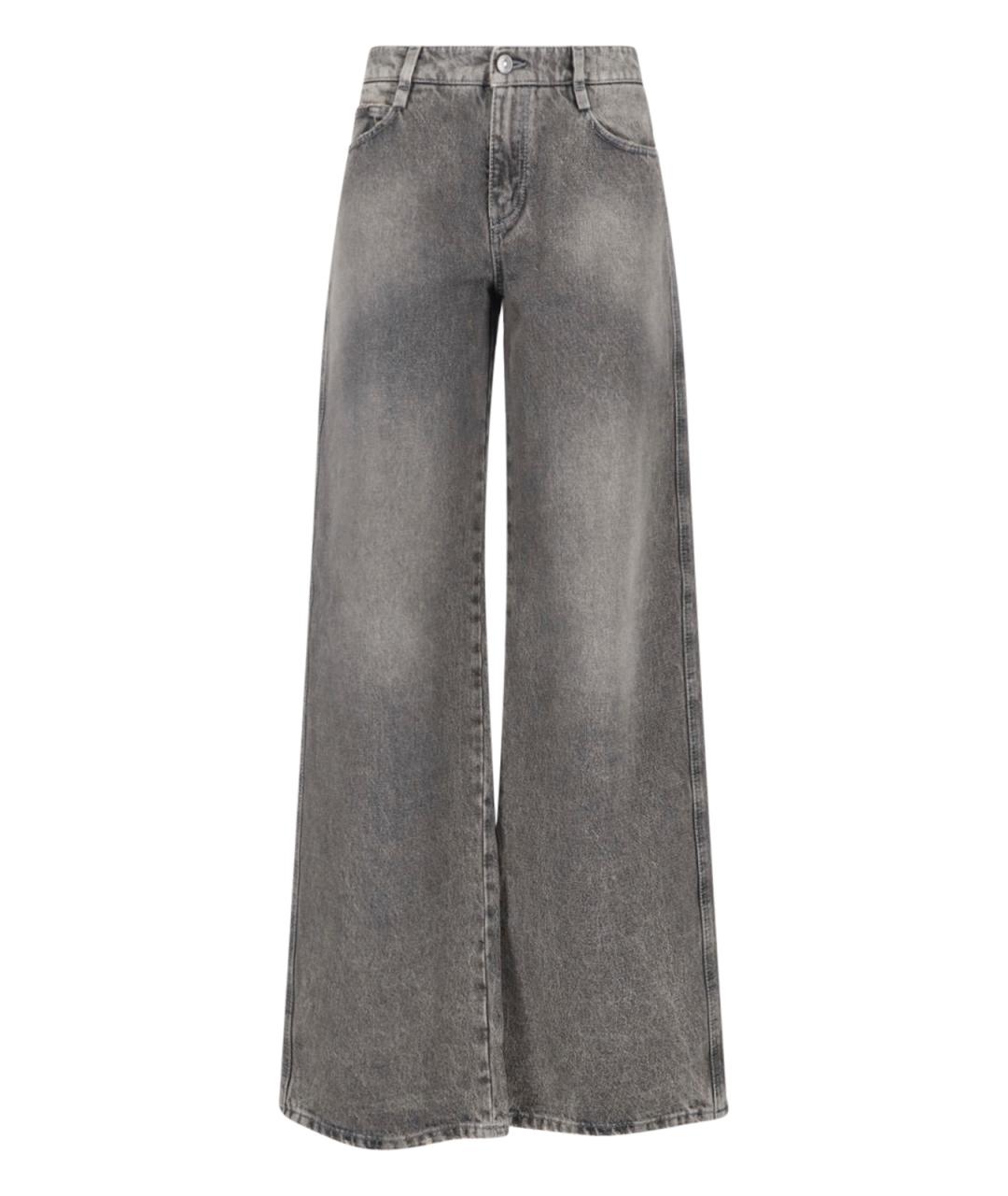 ERMANNO SCERVINO Черные хлопковые джинсы клеш, фото 1
