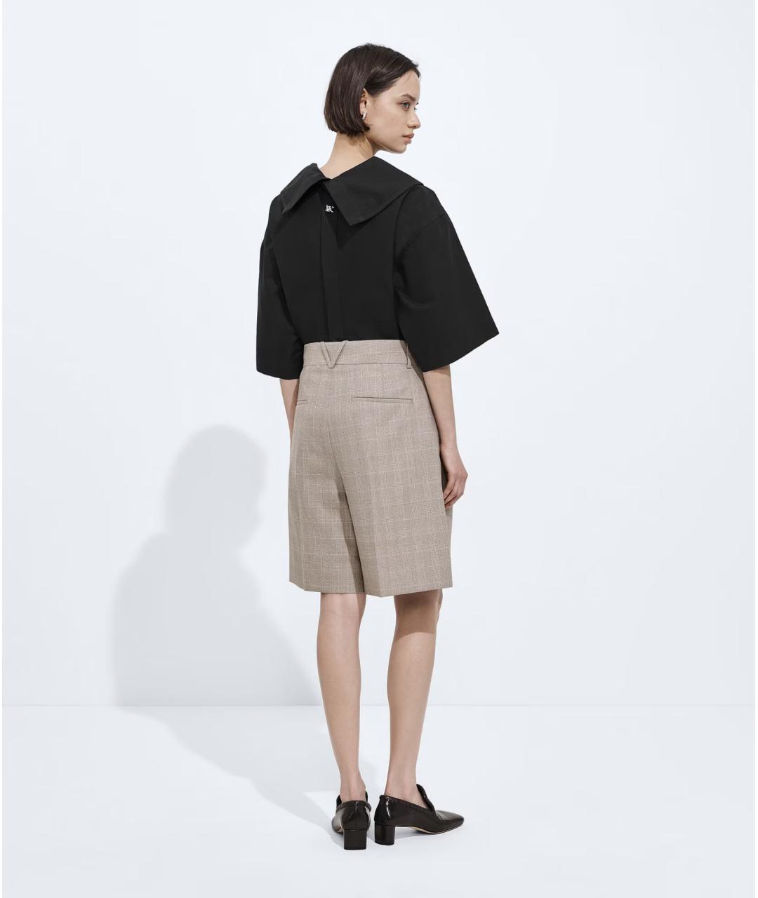 BOTTEGA VENETA Бежевые шерстяные шорты, фото 3