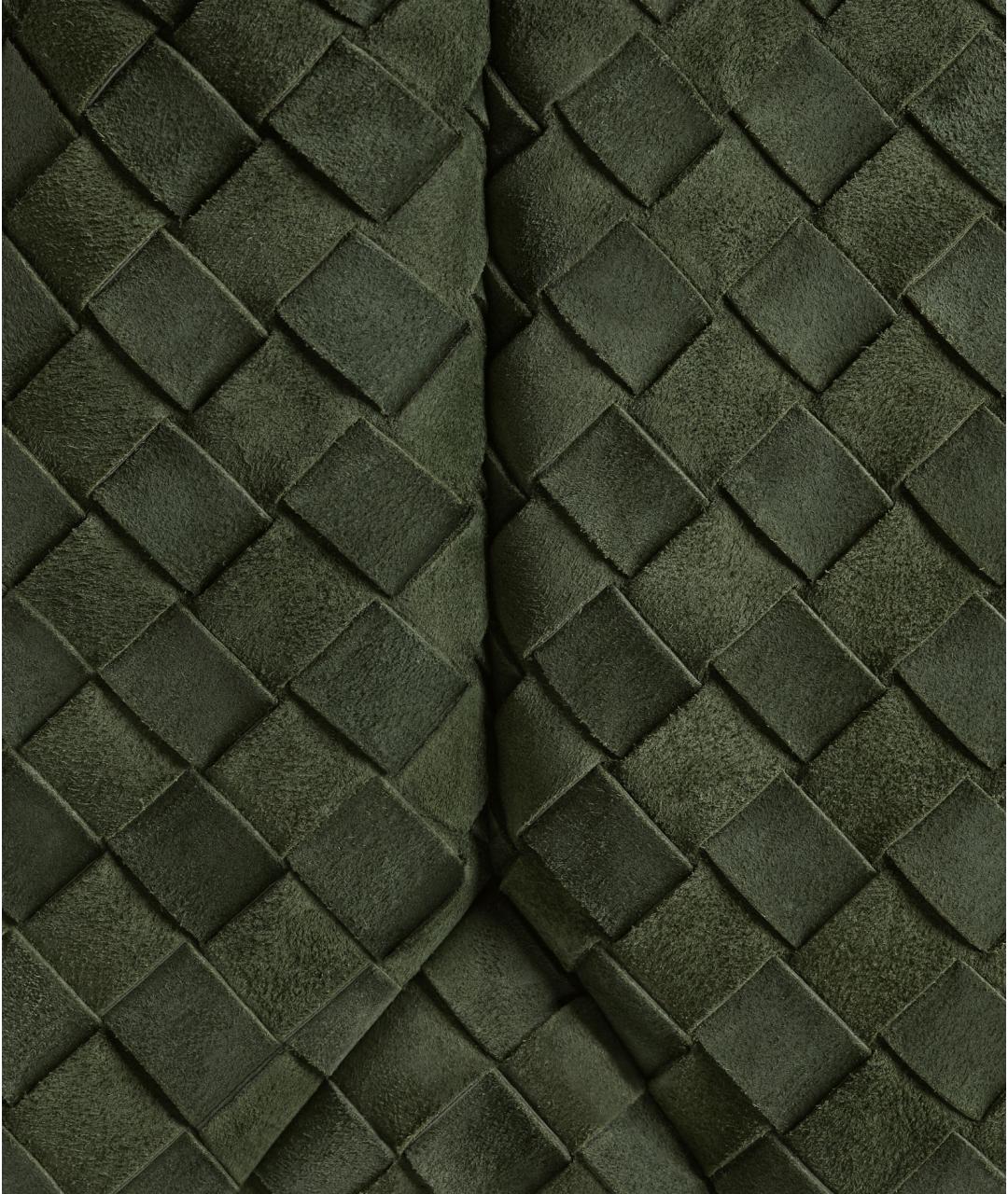 BOTTEGA VENETA Зеленая замшевая сумка тоут, фото 6