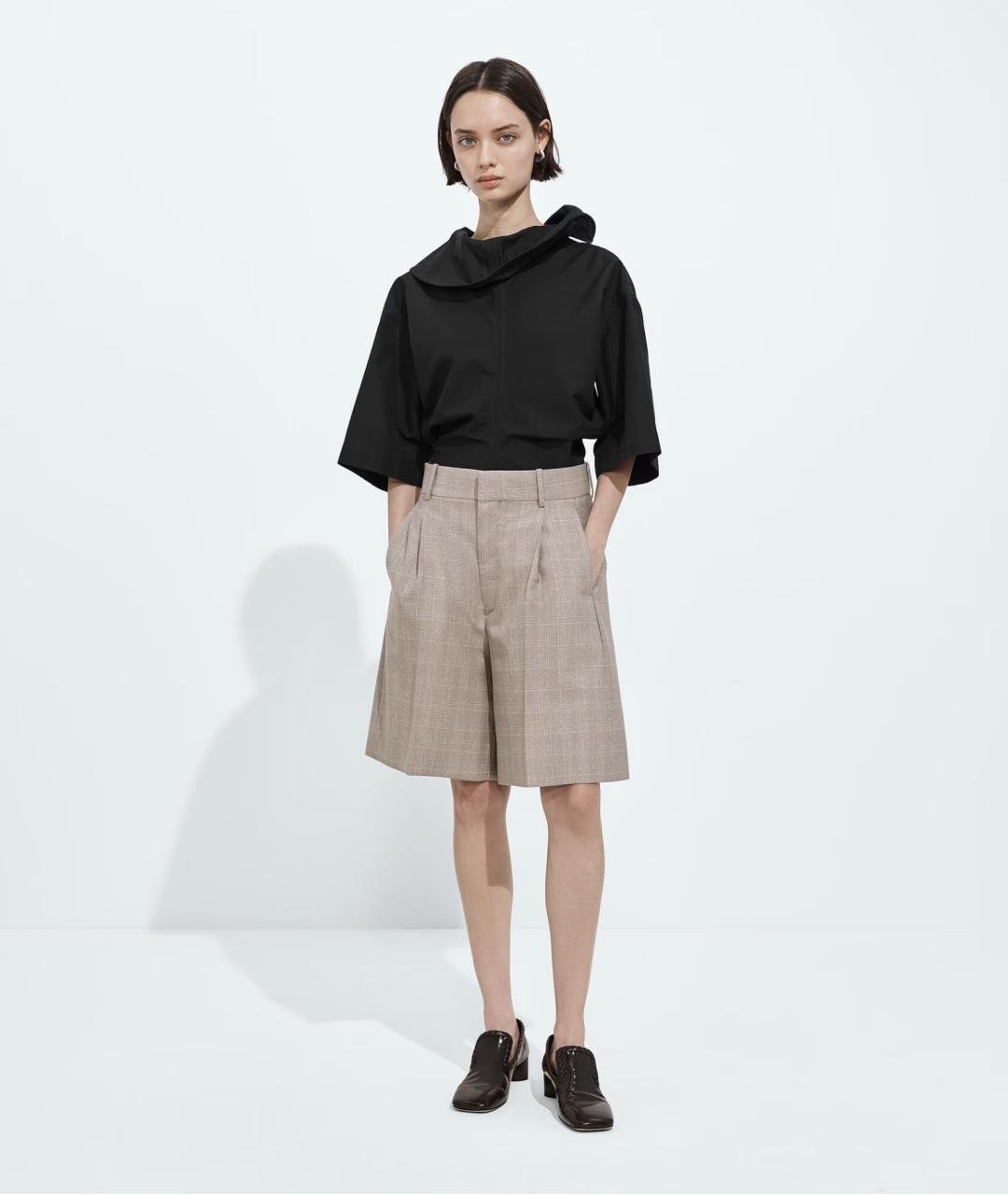 BOTTEGA VENETA Бежевые шерстяные шорты, фото 2