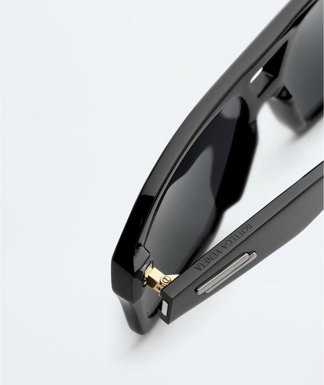 BOTTEGA VENETA Черные пластиковые солнцезащитные очки, фото 4