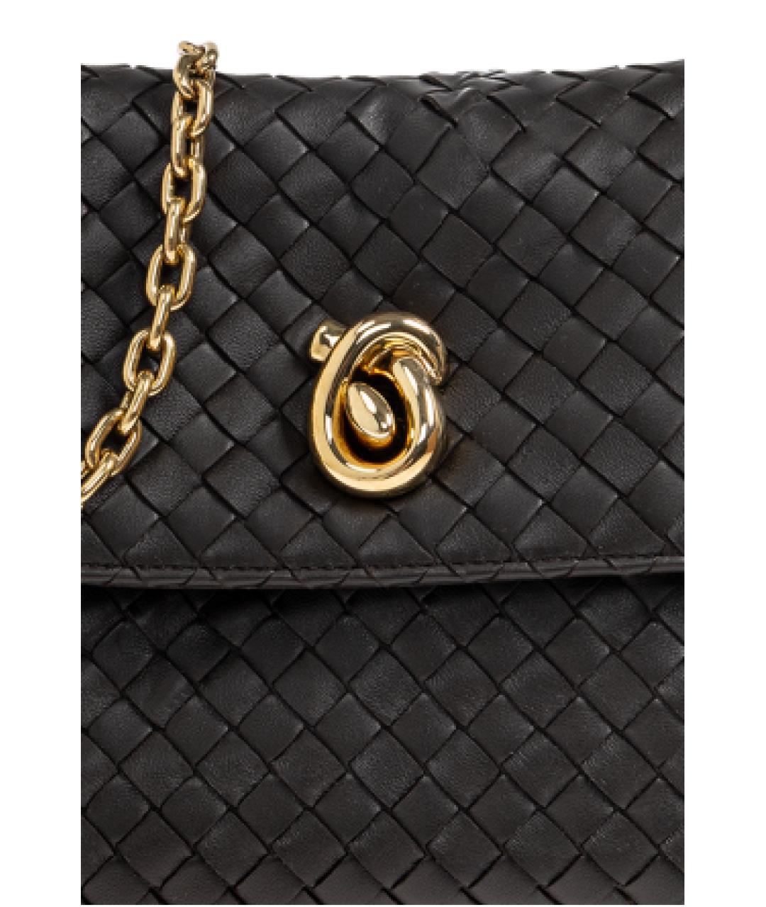 BOTTEGA VENETA Коричневая кожаная сумка через плечо, фото 6