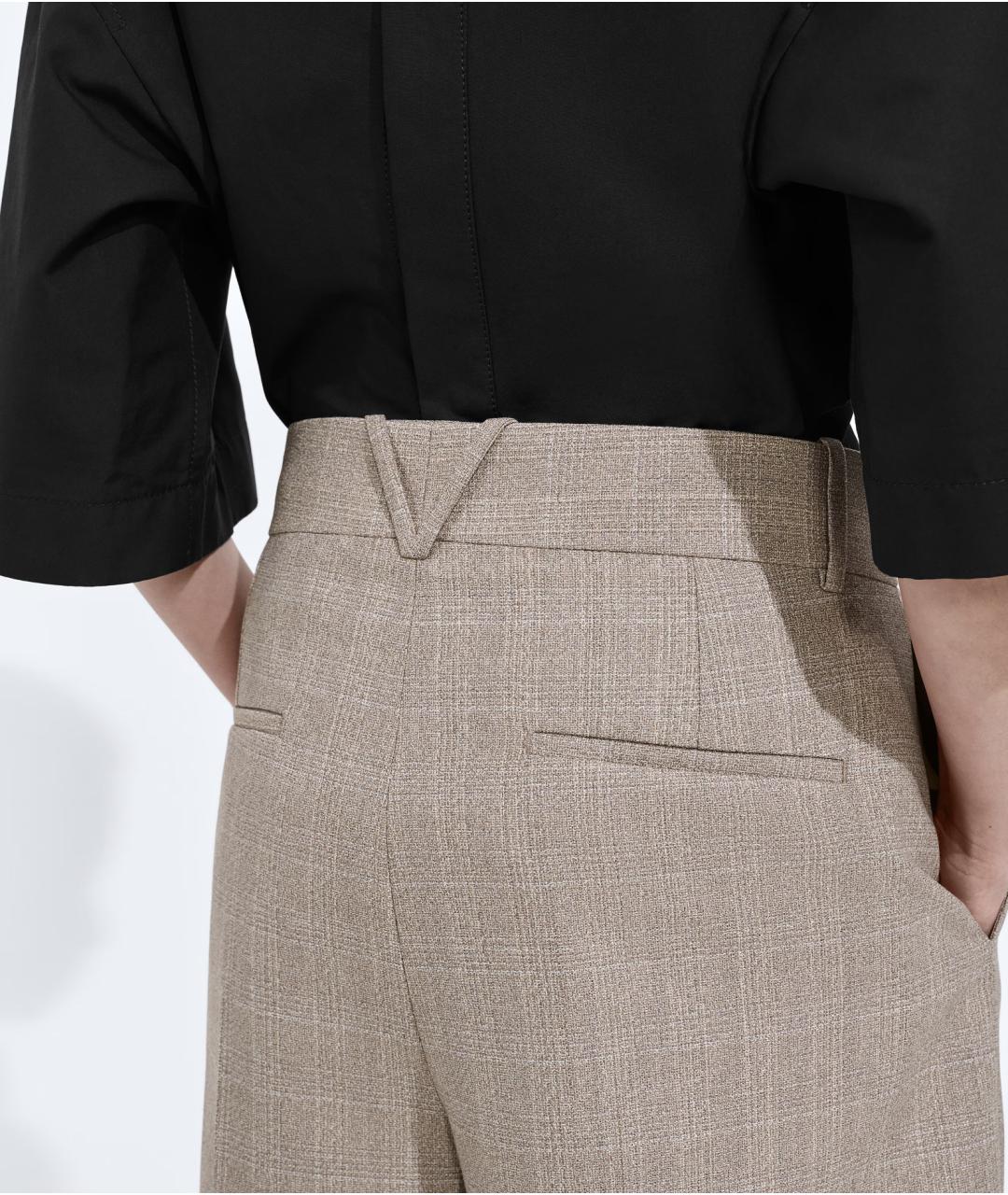 BOTTEGA VENETA Бежевые шерстяные шорты, фото 5