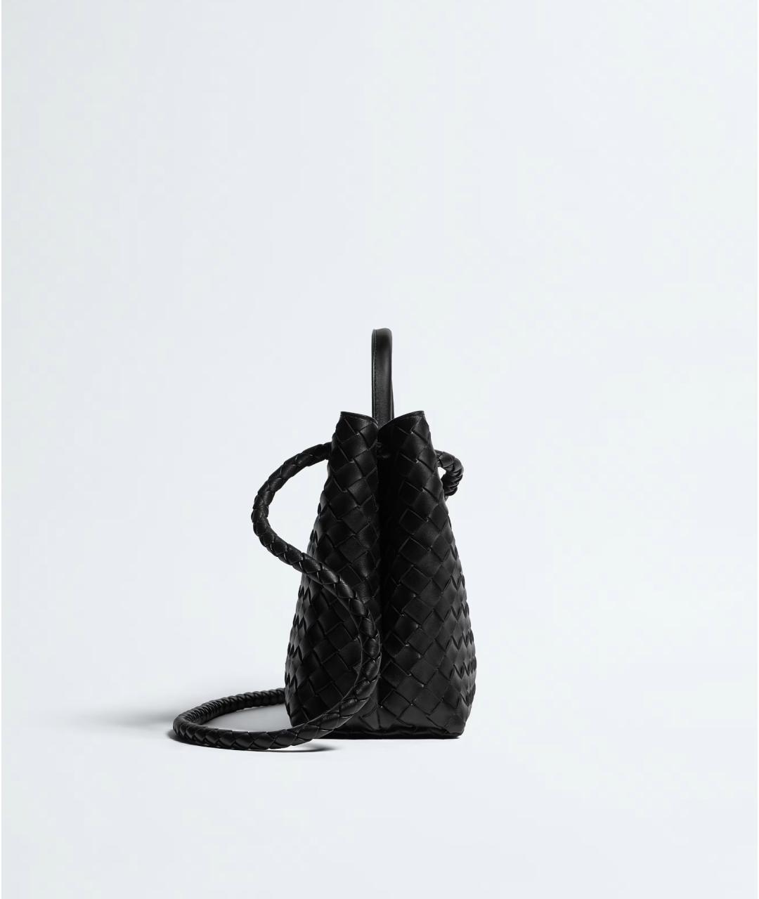 BOTTEGA VENETA Черная кожаная сумка тоут, фото 4