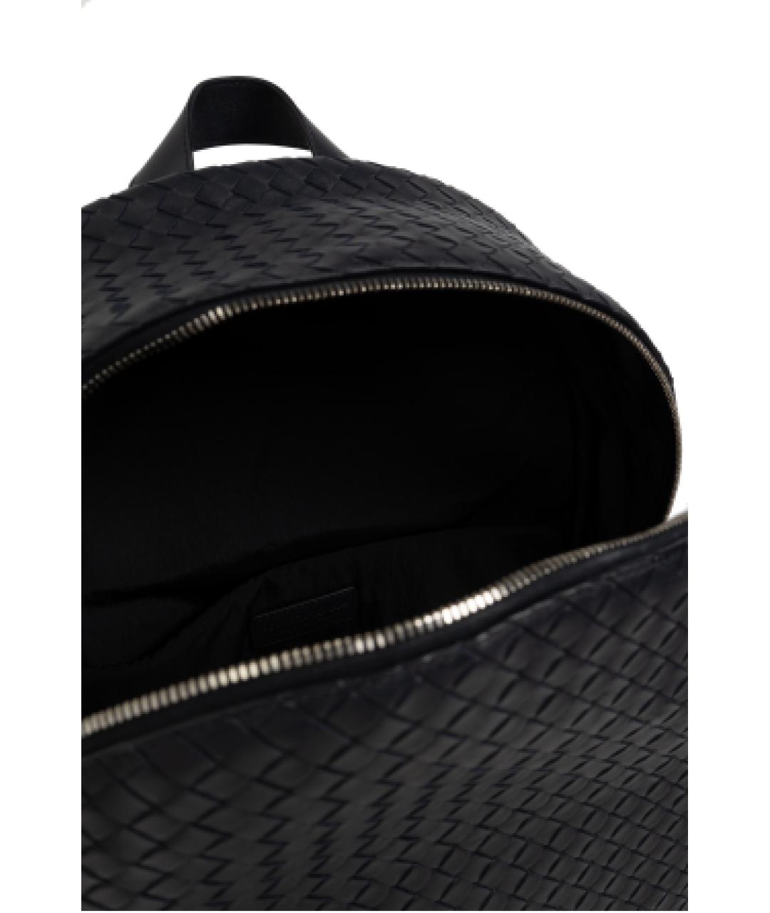BOTTEGA VENETA Темно-синий кожаный рюкзак, фото 5