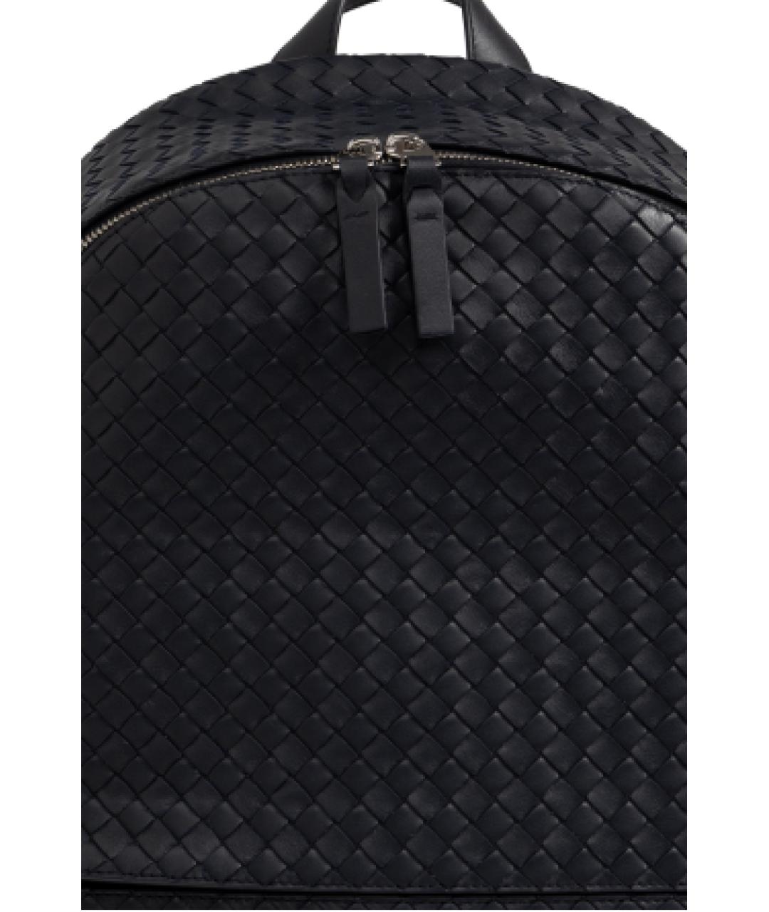 BOTTEGA VENETA Темно-синий кожаный рюкзак, фото 6