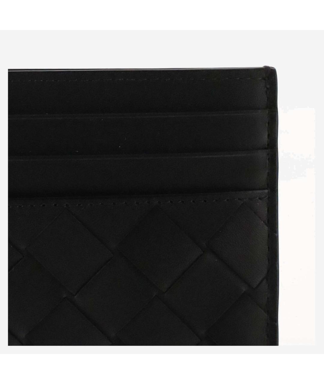 BOTTEGA VENETA Черный кожаный кардхолдер, фото 3
