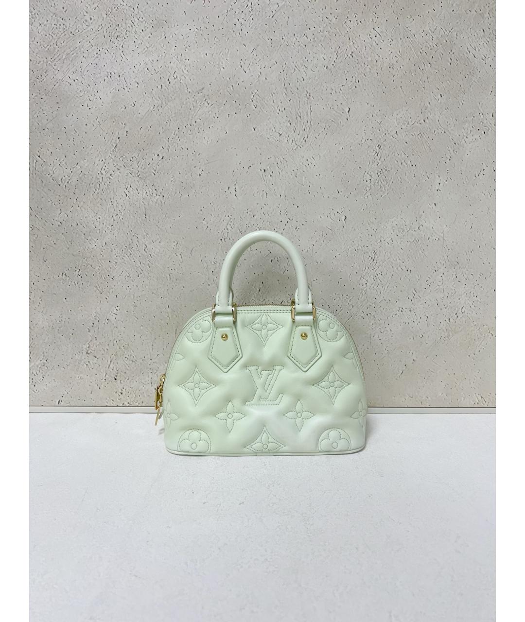LOUIS VUITTON Зеленая кожаная сумка с короткими ручками, фото 7