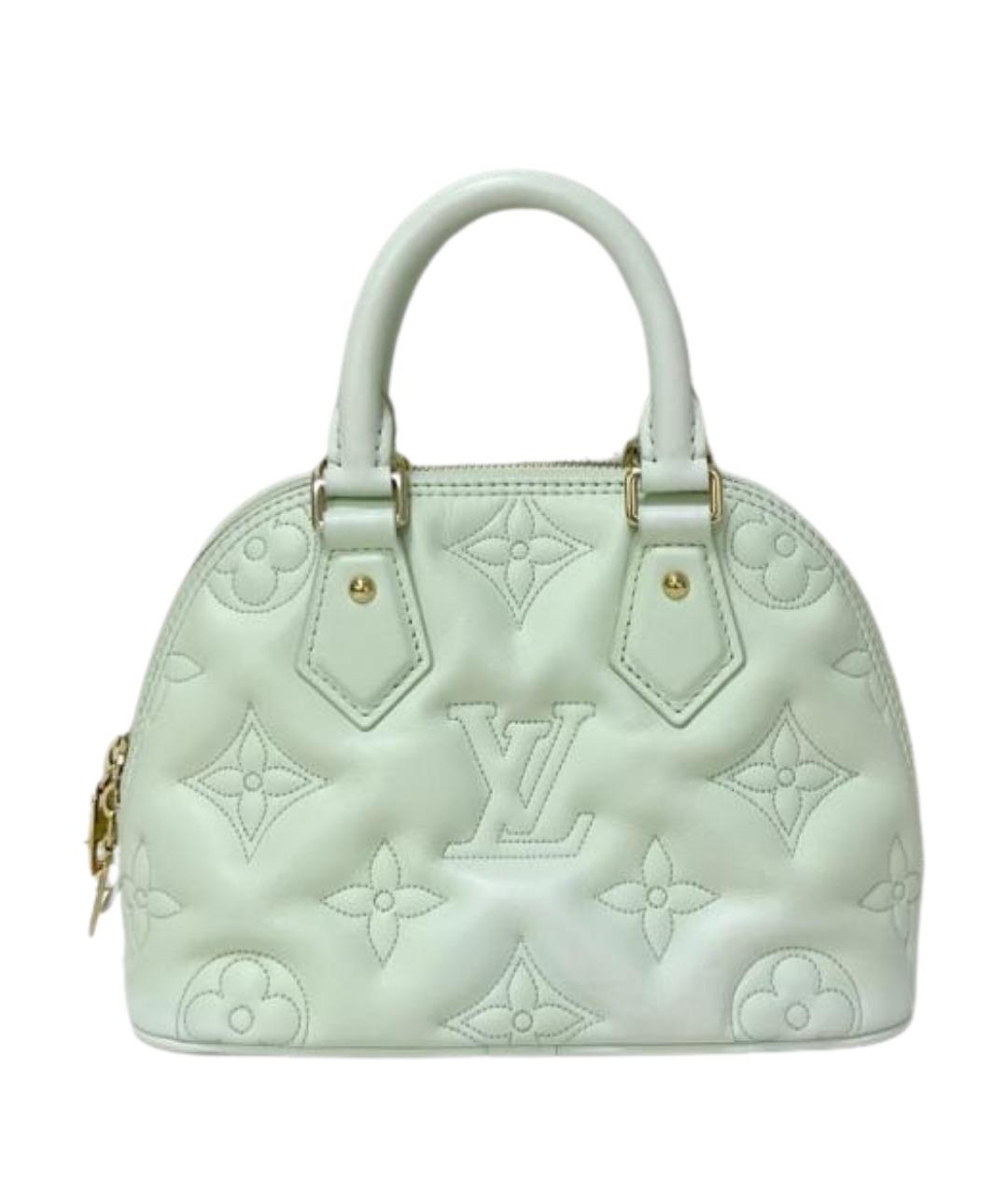 LOUIS VUITTON Зеленая кожаная сумка с короткими ручками, фото 1