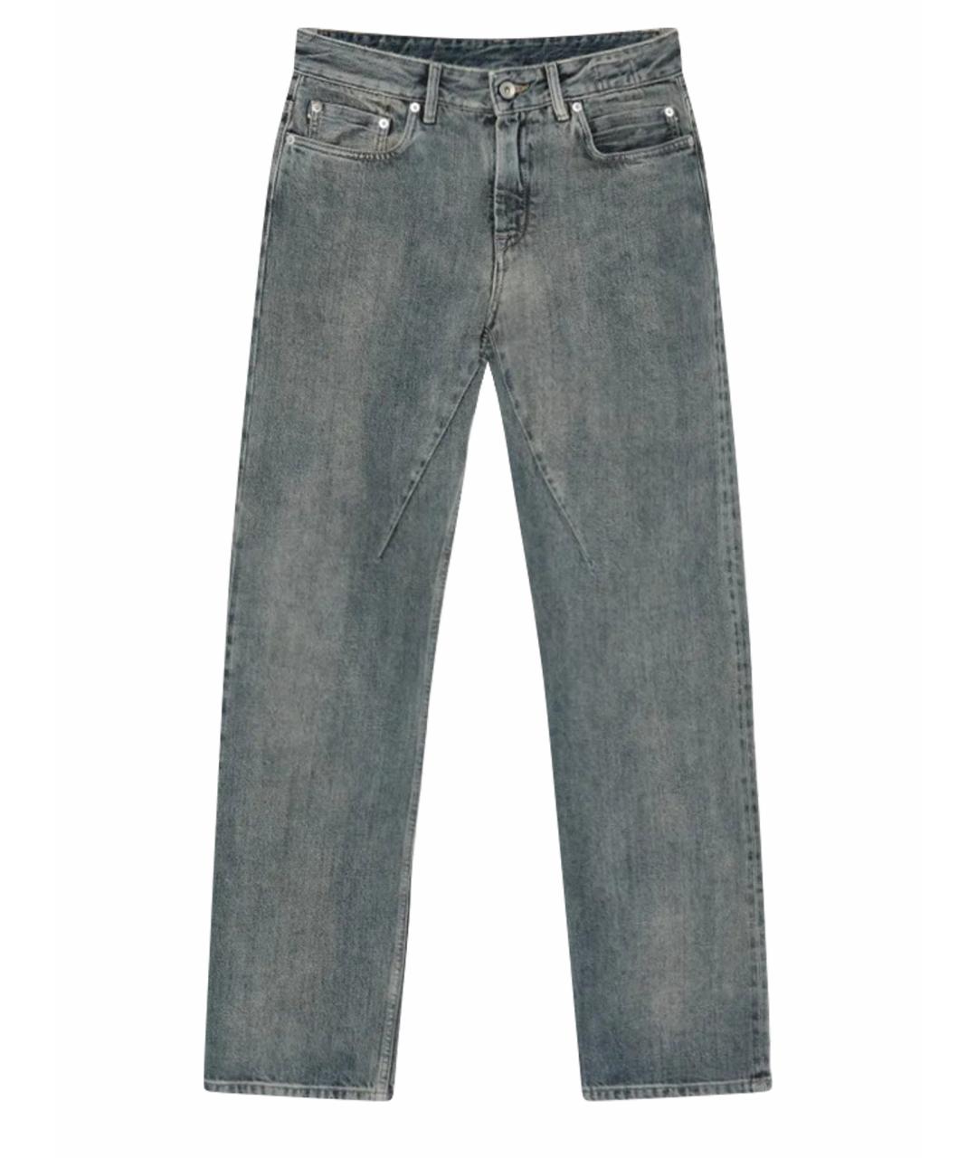 RICK OWENS DRKSHDW Синие хлопковые прямые джинсы, фото 1