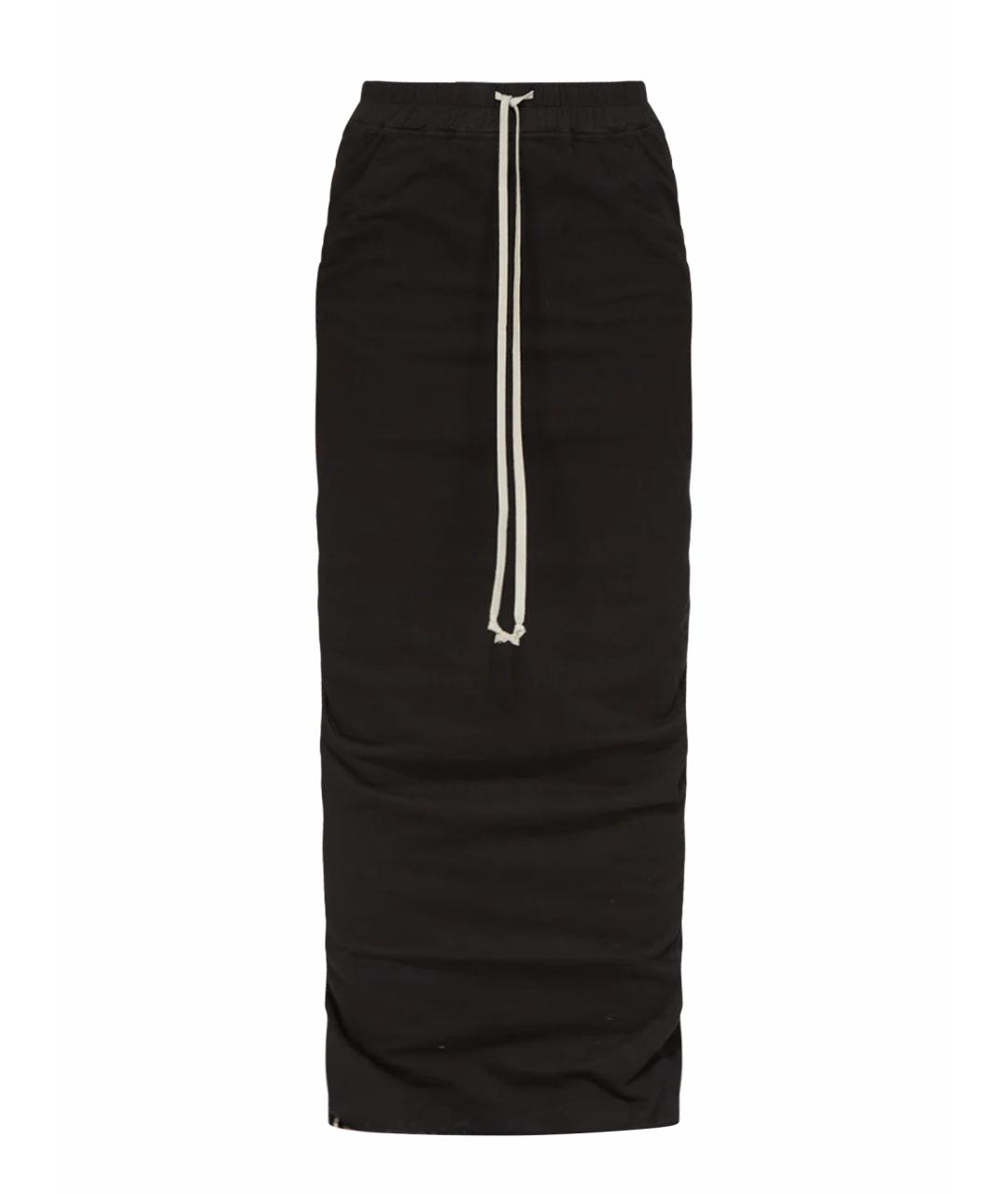 RICK OWENS DRKSHDW Черная хлопковая юбка макси, фото 1