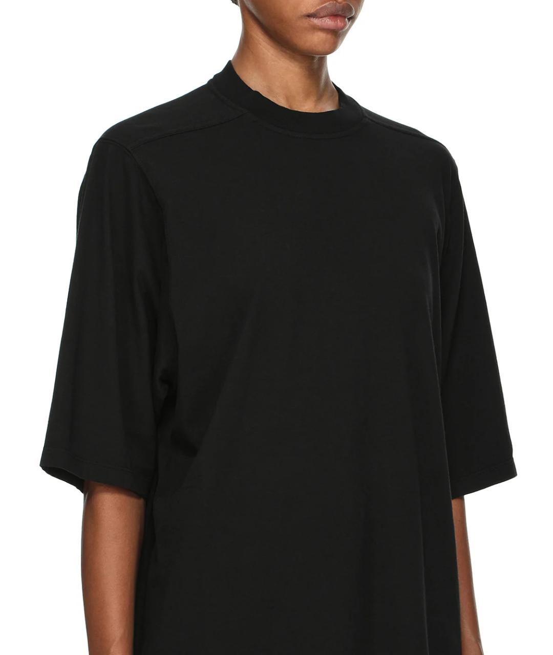 RICK OWENS DRKSHDW Черная хлопковая футболка, фото 4