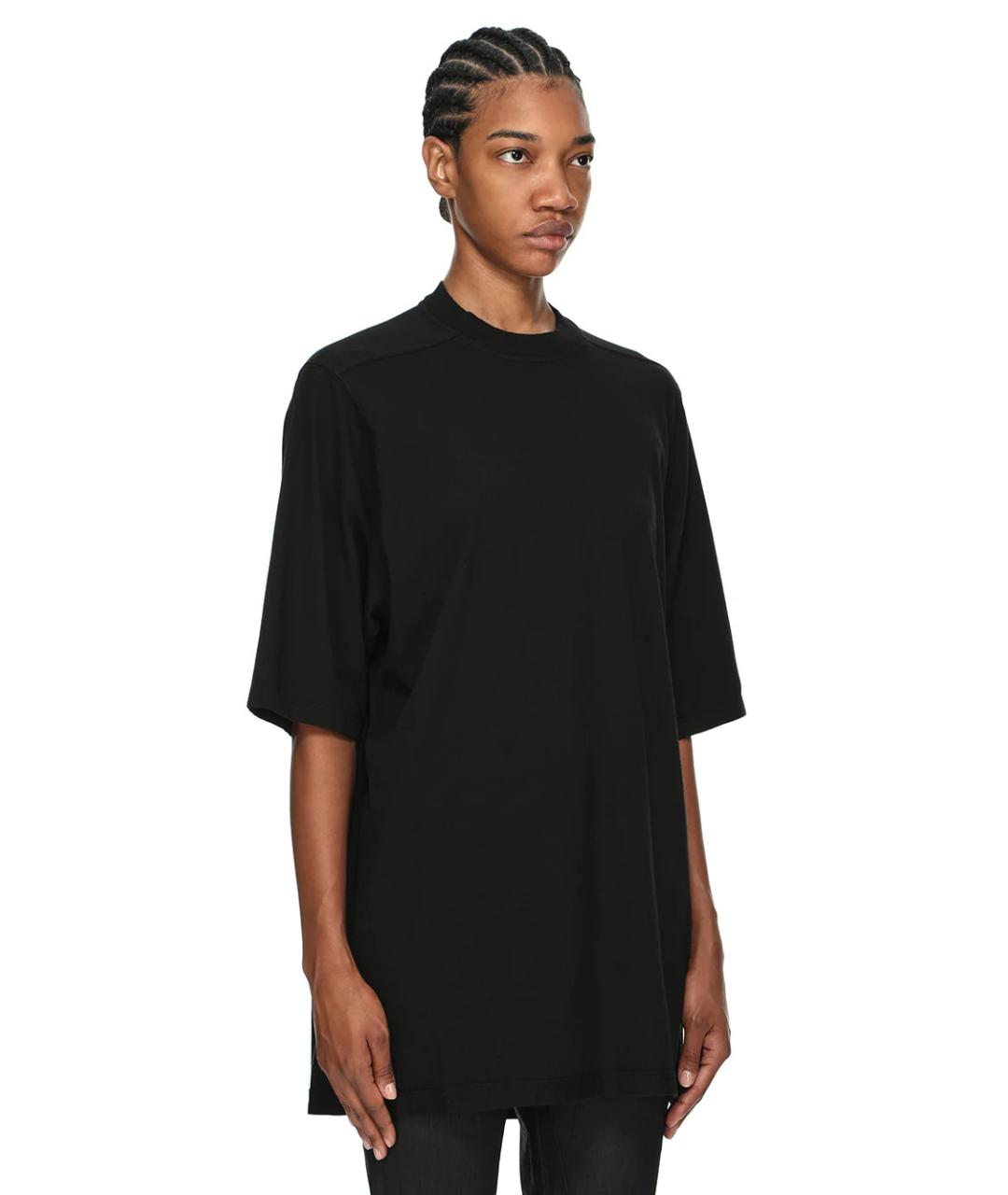 RICK OWENS DRKSHDW Черная хлопковая футболка, фото 2