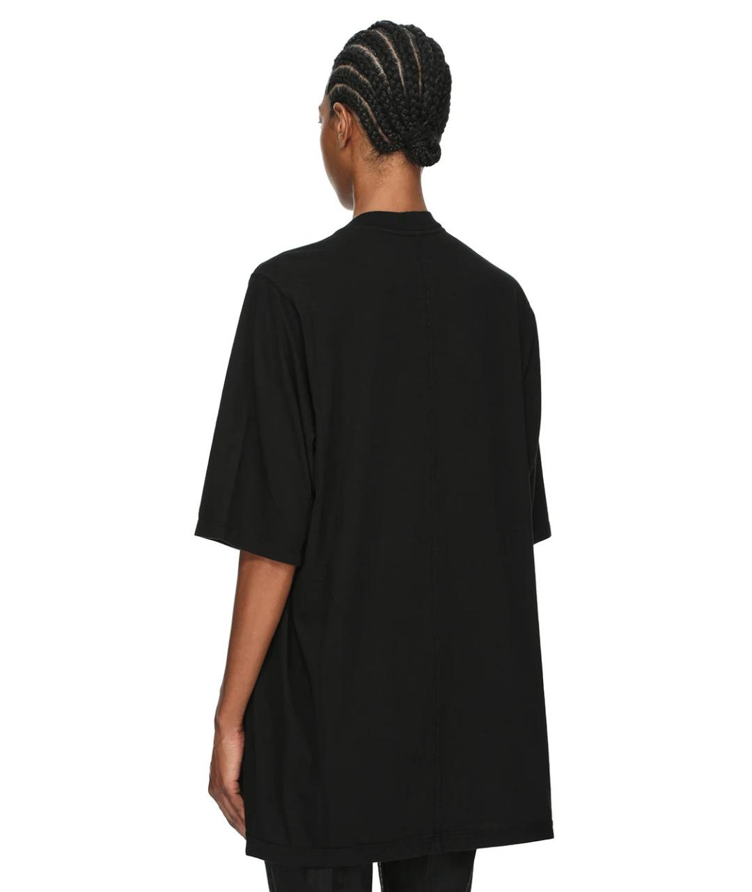 RICK OWENS DRKSHDW Черная хлопковая футболка, фото 3