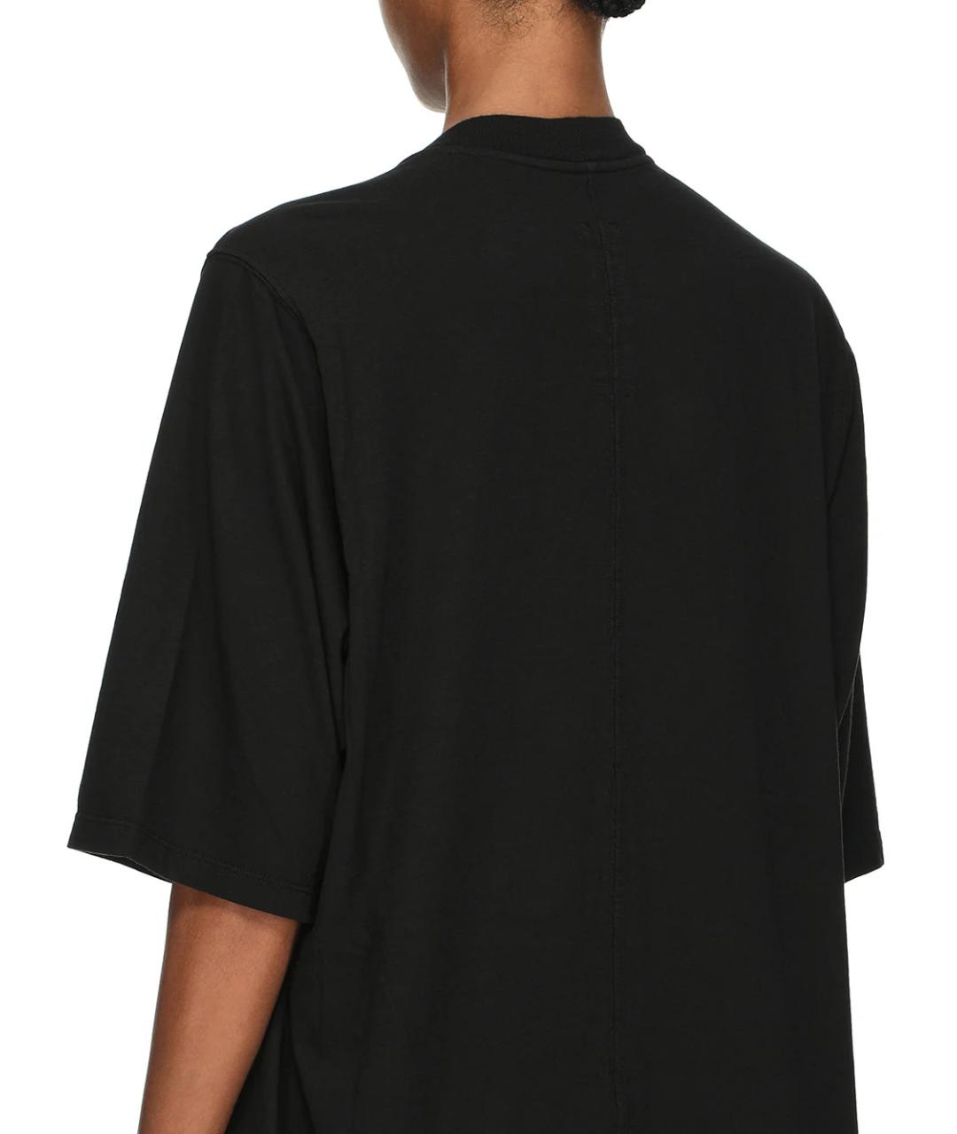 RICK OWENS DRKSHDW Черная хлопковая футболка, фото 5
