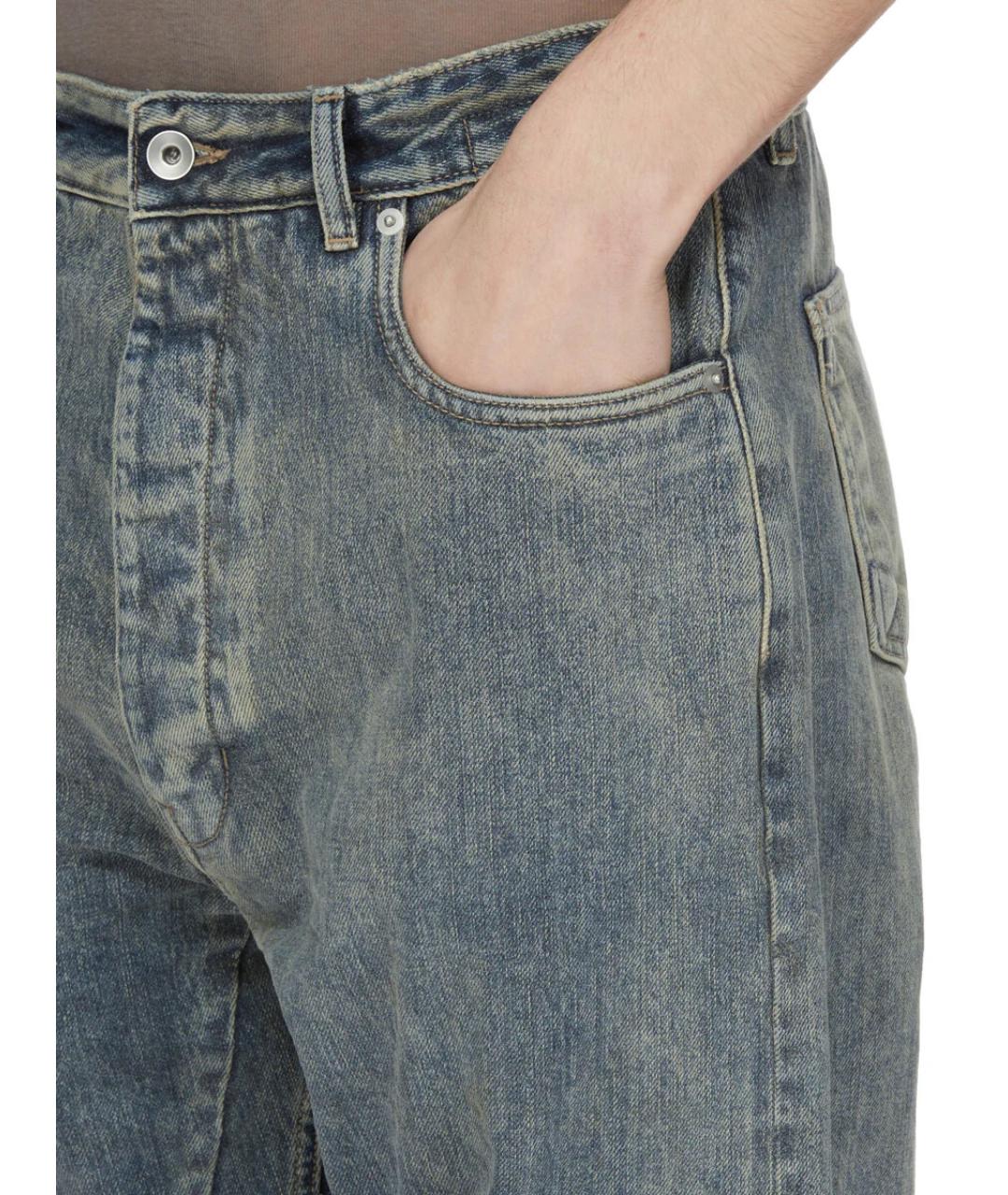 RICK OWENS DRKSHDW Синие хлопковые прямые джинсы, фото 7