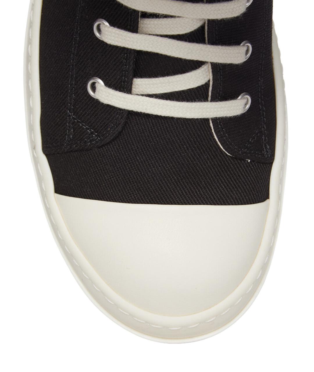 RICK OWENS DRKSHDW Черные текстильные кроссовки, фото 4