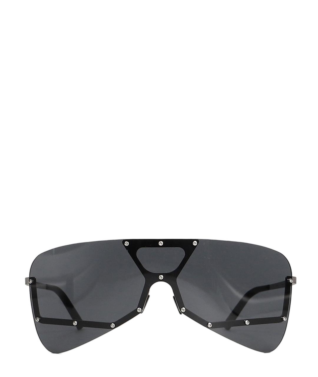 RICK OWENS Черные металлические солнцезащитные очки, фото 1