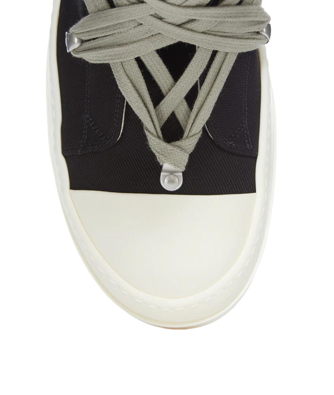 RICK OWENS DRKSHDW Черные текстильные кроссовки, фото 6