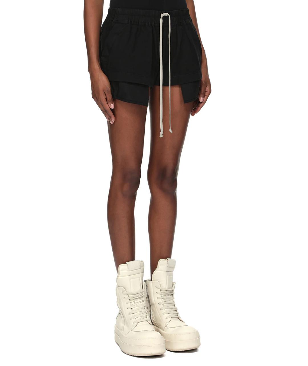 RICK OWENS DRKSHDW Черные хлопковые шорты, фото 2