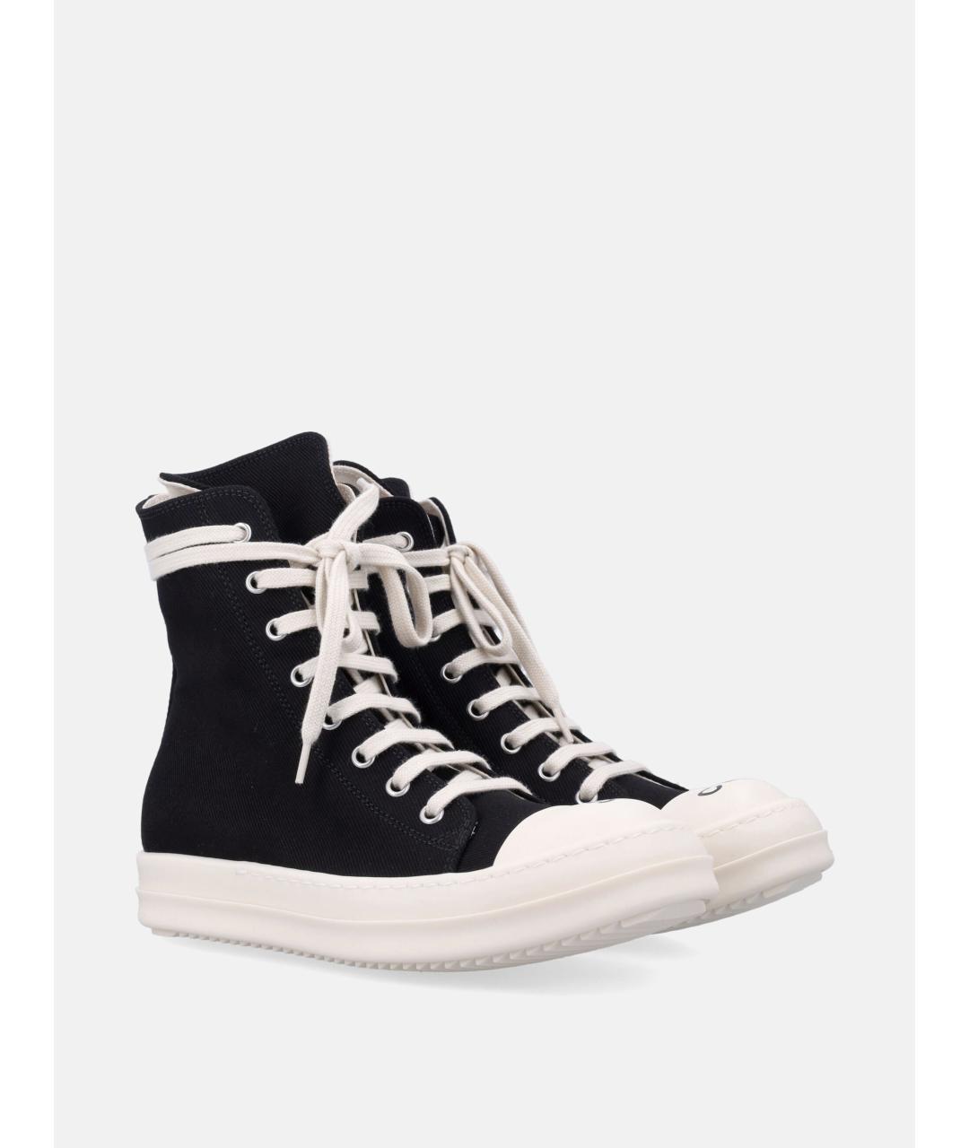 RICK OWENS DRKSHDW Черные текстильные кроссовки, фото 3
