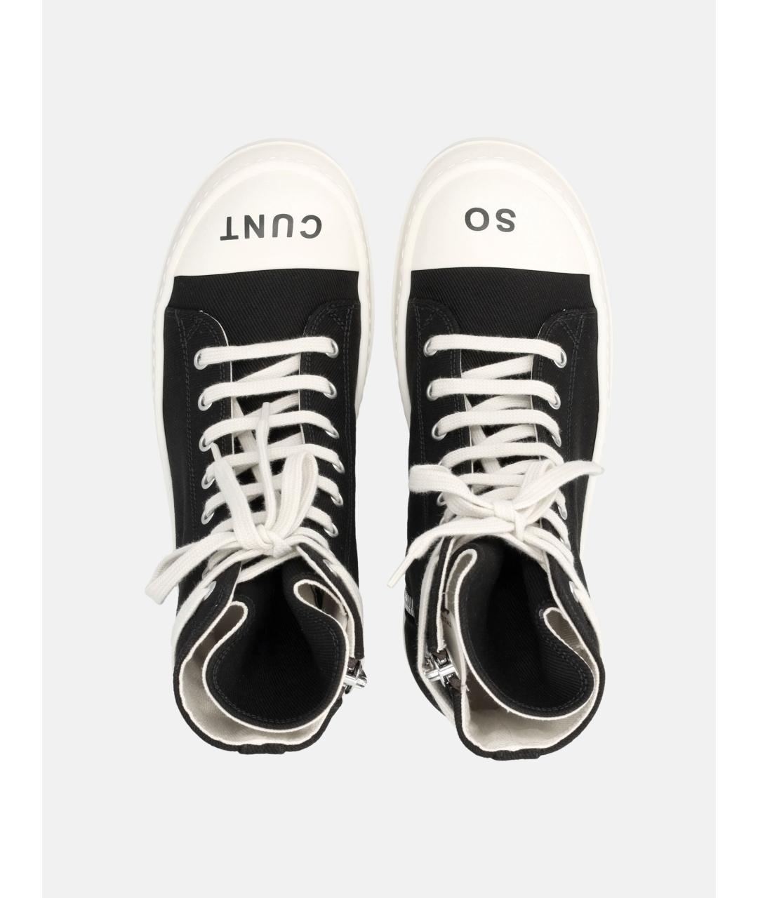 RICK OWENS DRKSHDW Черные текстильные кроссовки, фото 2