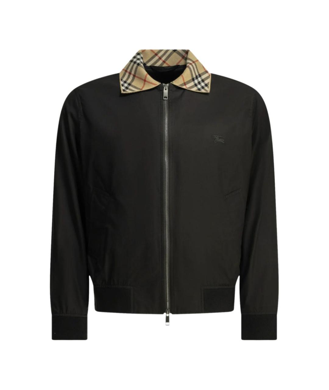 BURBERRY Черная хлопковая куртка, фото 1
