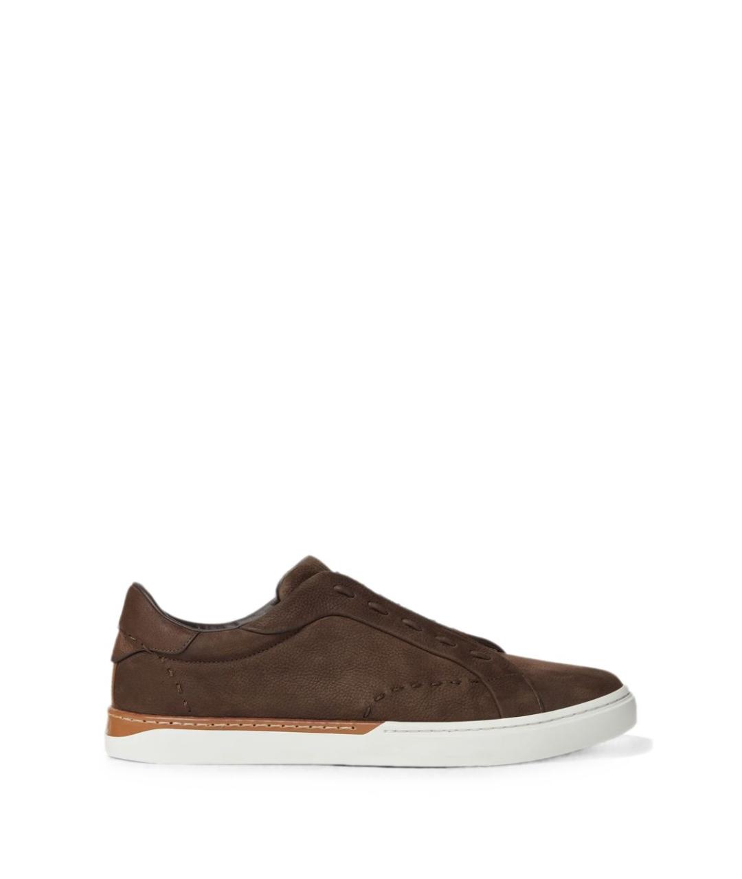 FENDI Кожаные низкие кроссовки / кеды, фото 1