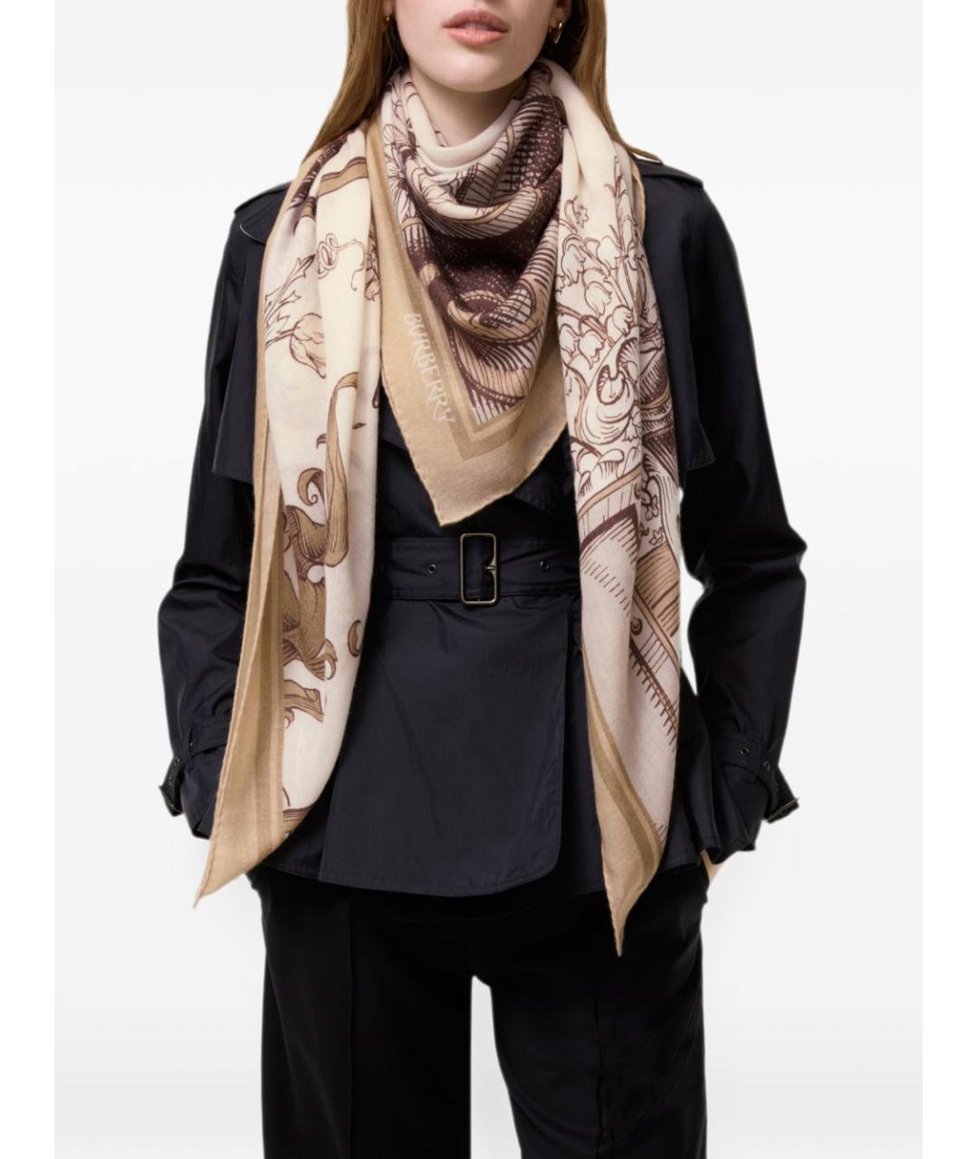 BURBERRY Мульти кашемировый шарф, фото 5