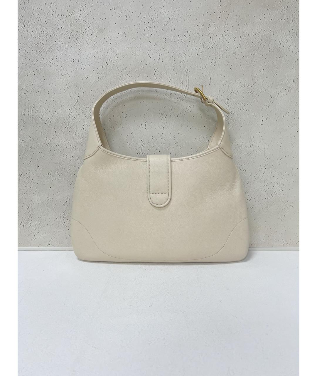 GUCCI Белая кожаная сумка тоут, фото 2